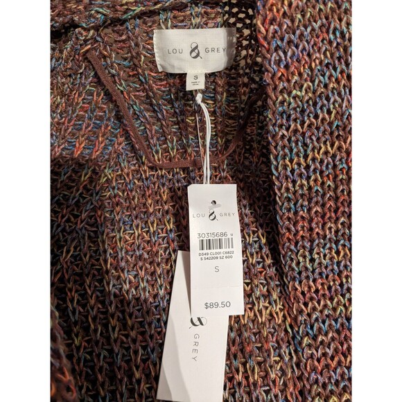 Lou & Grey Cardigan Sweater NWT Small Knit Rainbow - Picture 4 of 8